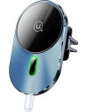 Uchwyt samochodowy z ładowaniem indukcyjnym USAMS Magnetic Car Wireless Charging 15W Air Vent szary/grey CD170DZ01