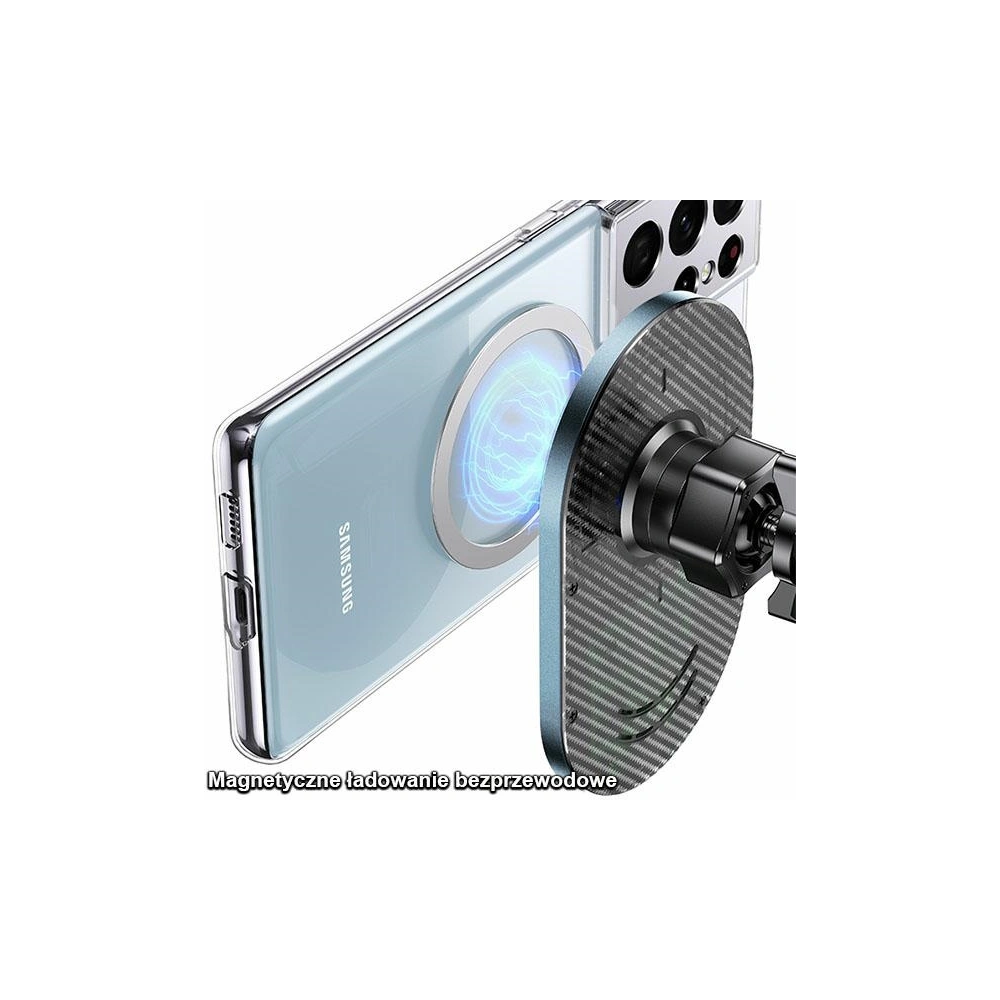 Hurtownia GSM - Upevnění do auta s indukčním nabíjením USAMS Magnetic Car Wireless Charging 15W Air Vent šedé/grey CD170DZ01 - USA750GRY - {ean13} - Hurt