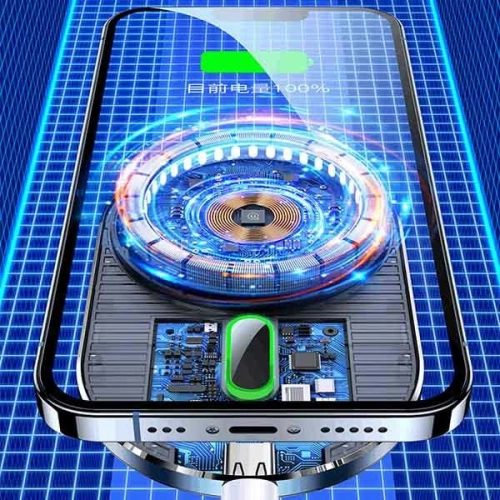 Uchwyt samochodowy z ładowaniem indukcyjnym USAMS Magnetic Car Wireless Charging 15W Air Vent szary/grey CD170DZ01