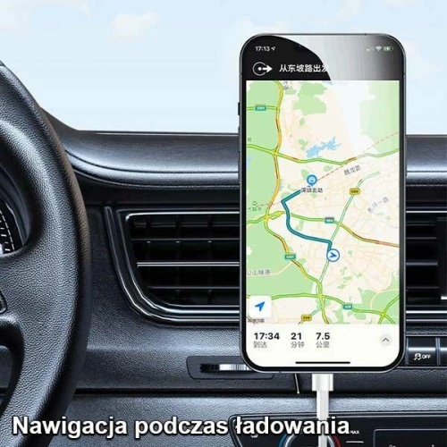Uchwyt samochodowy z ładowaniem indukcyjnym USAMS Magnetic Car Wireless Charging 15W Air Vent szary/grey CD170DZ01