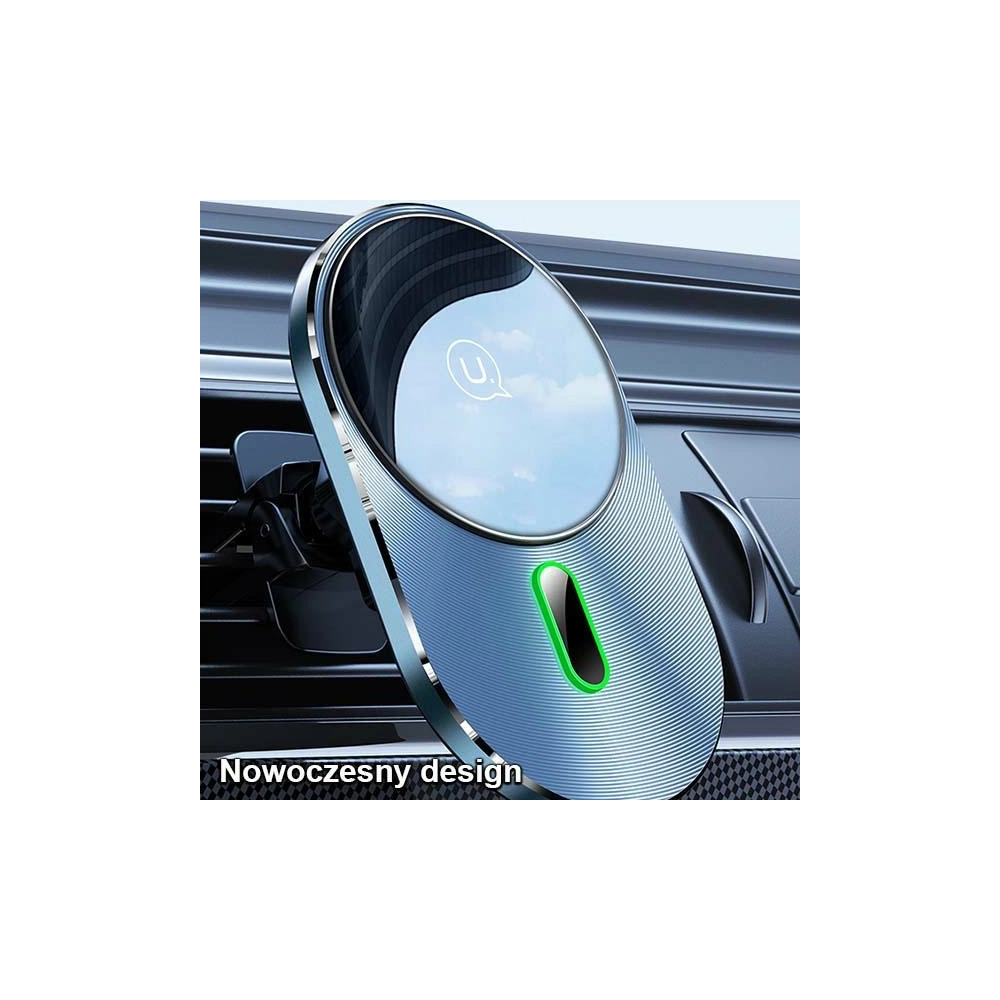 Hurtownia GSM - Upevnění do auta s indukčním nabíjením USAMS Magnetic Car Wireless Charging 15W Air Vent šedé/grey CD170DZ01 - USA750GRY - {ean13} - Hurt