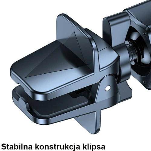 Uchwyt samochodowy z ładowaniem indukcyjnym USAMS Magnetic Car Wireless Charging 15W Air Vent szary/grey CD170DZ01