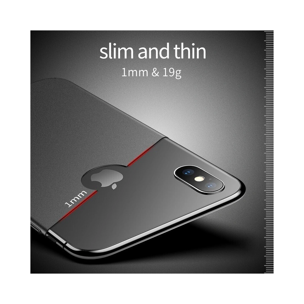 Hurtownia GSM - Etui MSVII Logo Cut-Out iPhone XS/X 5.8 Černé - MS7240BLK - {ean13} - Hurt