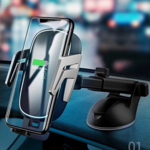 Wholesale USAMS Wireless Charger Car Mount US-CD101 Automatic Induction 10W Dashboard black CD101ZJ01 - USA752BLK - {ean13} - Hurt
