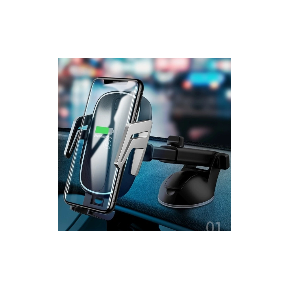 Wholesale USAMS Wireless Charger Car Mount US-CD101 Automatic Induction 10W Dashboard black CD101ZJ01 - USA752BLK - {ean13} - Hurt