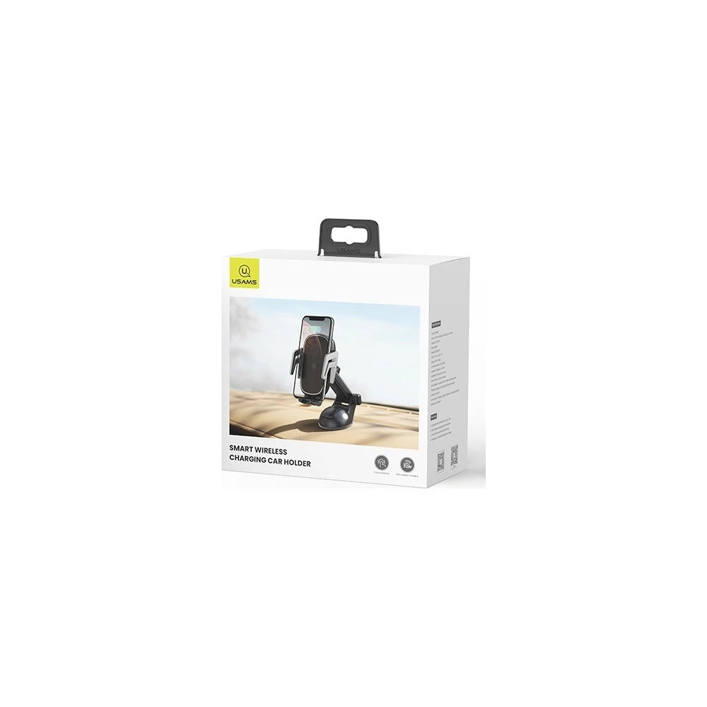 Hurtownia GSM - Uchwyt samochodowy z ładowaniem indukcyjnym USAMS US-CD101 Automatic Induction 10W Dashboard czarny/black CD101ZJ01 - USA752BLK - {ean13} - Hurt
