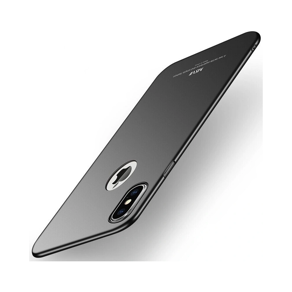 Hurtownia GSM - Etui MSVII Logo Cut-Out iPhone XS/X 5.8 Černé - MS7240BLK - {ean13} - Hurt