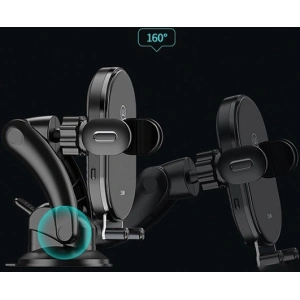 Wholesale USAMS Wireless Charger Car Mount US-CD131 15W Automatic Dashboard black CD131ZJ01 - USA755BLK - {ean13} - Hurt