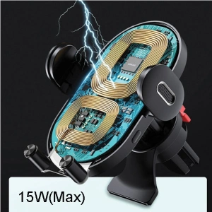 Hurtownia GSM - Uchwyt samochodowy z ładowaniem indukcyjnym USAMS US-CD132 15W Automatic Air Vent czarny/black CD132ZJ01 - USA756BLK - {ean13} - Hurt
