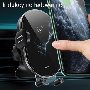 Hurtownia GSM - Automatický držák do auta s indukčním nabíjením USAMS US-CD132 15W pro vzduchový ventil černý/black CD132ZJ01 - USA756BLK - {ean13} - Hurt