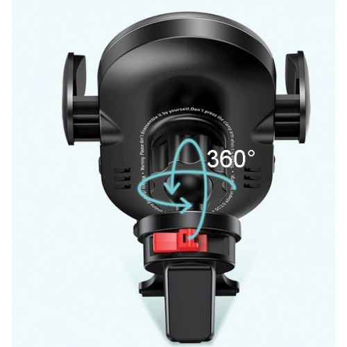 Uchwyt samochodowy z ładowaniem indukcyjnym USAMS US-CD132 15W Automatic Air Vent czarny/black CD132ZJ01