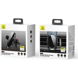 Hurtownia GSM - Uchwyt samochodowy z ładowaniem indukcyjnym USAMS US-CD132 15W Automatic Air Vent czarny/black CD132ZJ01 - USA756BLK - {ean13} - Hurt