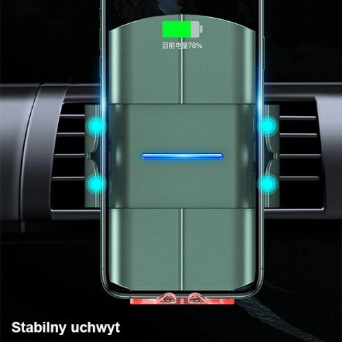 Uchwyt samochodowy z ładowaniem indukcyjnym USAMS US-CD133 10W Automatic Air Vent czarny/black Starod CD133ZJ01