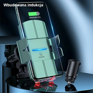 Hurtownia GSM - Uchwyt samochodowy z ładowaniem indukcyjnym USAMS US-CD133 10W Automatic Air Vent czarny/black Starod CD133ZJ01 - USA757BLK - {ean13} - Hurt
