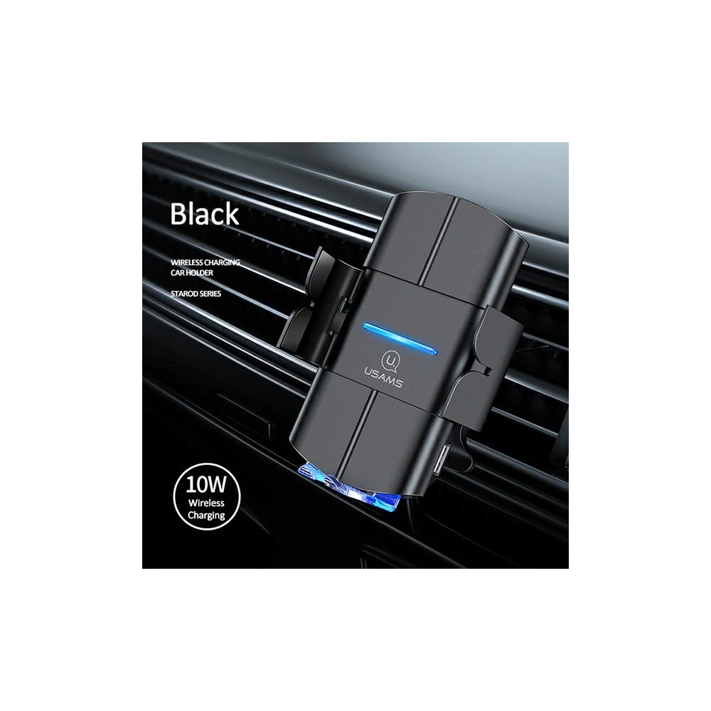 Hurtownia GSM - Držák do auta s indukčním nabíjením USAMS US-CD133 10W Automatický vzduchový ventil černý/black Starod CD133ZJ01 - USA757BLK - {ean13} - Hurt