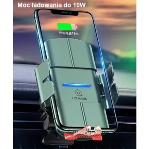 Hurtownia GSM - Uchwyt samochodowy z ładowaniem indukcyjnym USAMS US-CD133 10W Automatic Air Vent zielony/green Starod CD133ZJ02 - USA758GRN - {ean13} - Hurt