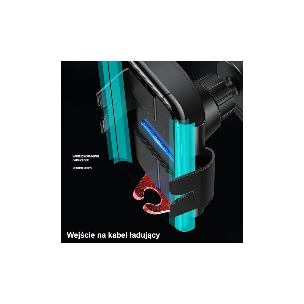 Hurtownia GSM - Uchwyt samochodowy z ładowaniem indukcyjnym USAMS US-CD133 10W Automatic Air Vent zielony/green Starod CD133ZJ02 - USA758GRN - {ean13} - Hurt