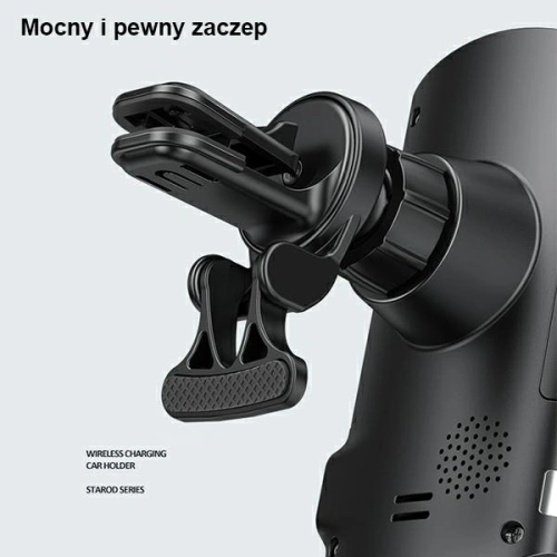 Uchwyt samochodowy z ładowaniem indukcyjnym USAMS US-CD133 10W Automatic Air Vent zielony/green Starod CD133ZJ02