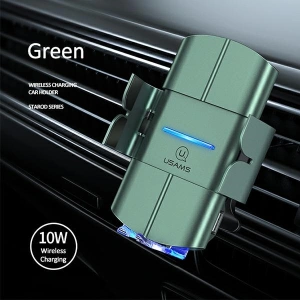 Hurtownia GSM - Uchwyt samochodowy z ładowaniem indukcyjnym USAMS US-CD133 10W Automatic Air Vent zielony/green Starod CD133ZJ02 - USA758GRN - {ean13} - Hurt