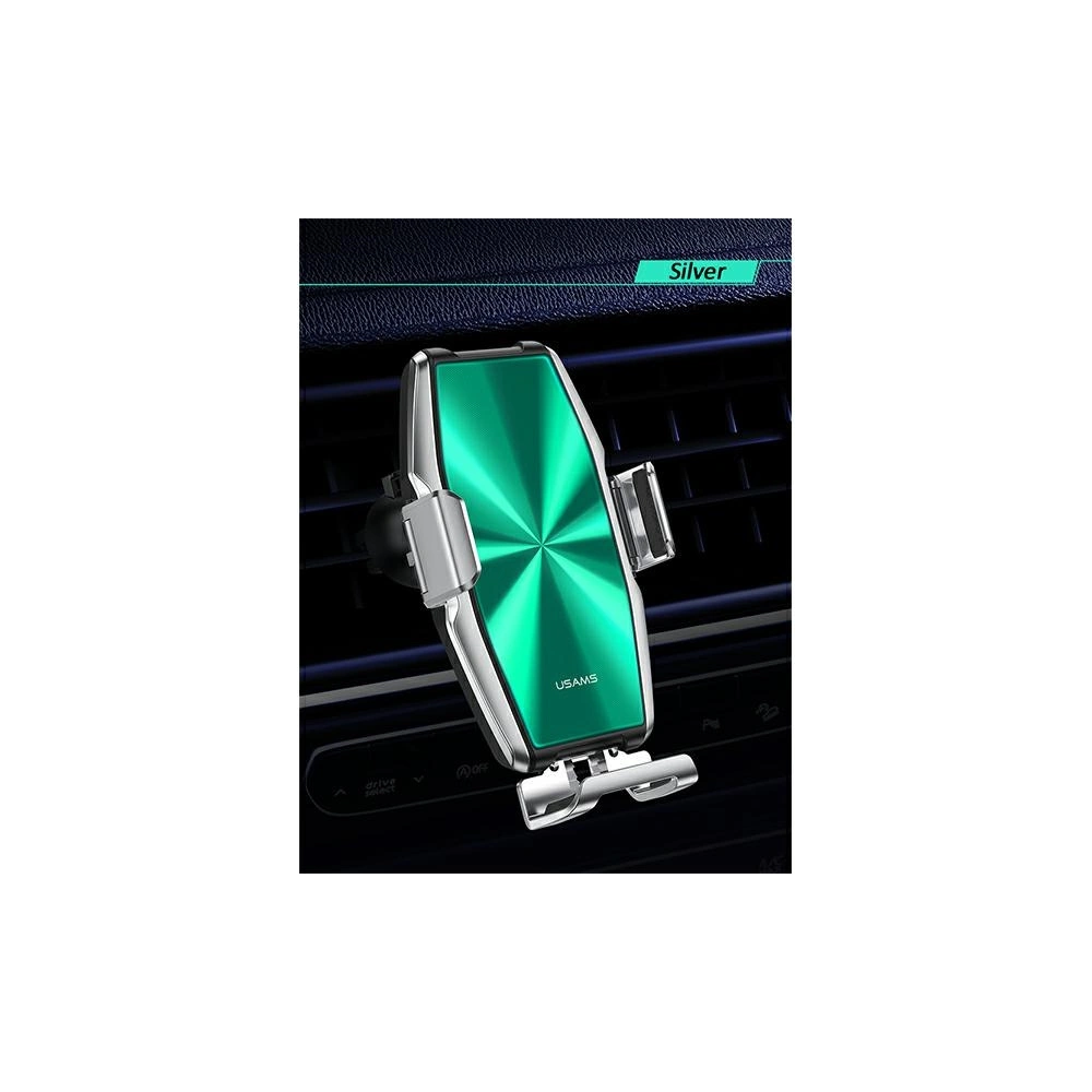 Hurtownia GSM - Uchwyt samochodowy z ładowaniem indukcyjnym USAMS US-CD134 15W Automatic Air Vent srebrny/silver Zenya CD134ZJ01 - USA759SLV - {ean13} - Hurt
