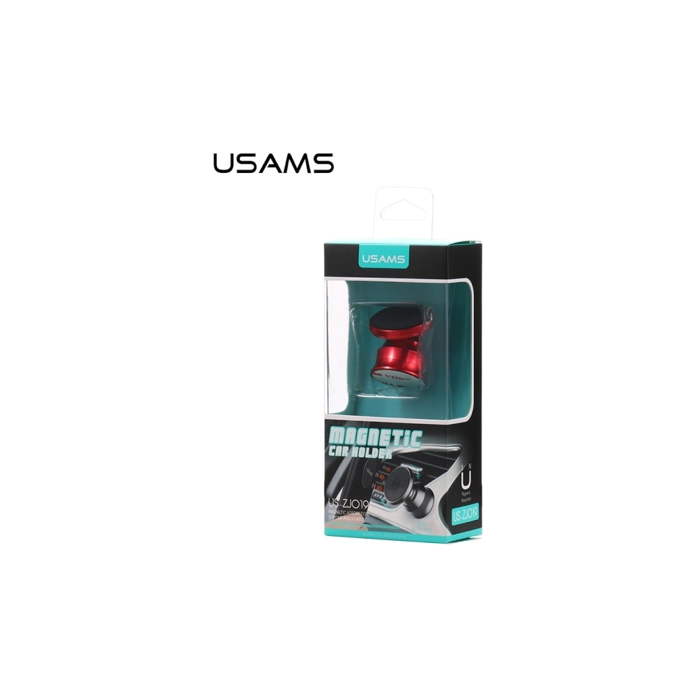 Hurtownia GSM - Magnetický automobilový držák USAMS na palubní desku US-ZJ019 červený/red ZJ19ZJ03 - USA762RED - {ean13} - Hurt