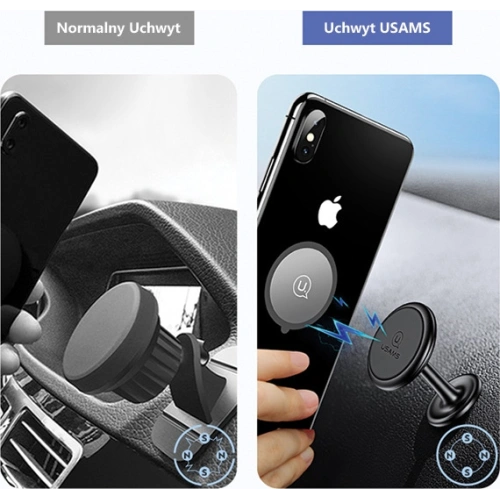 Uchwyt samochodowy magnetyczny USAMS na kokpit US-ZJ049 czerwony/red  ZJ49ZJ02