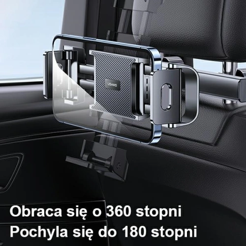 Uchwyt samochodowy USAMS na zagłówek czarny/black ZJ68ZJ01