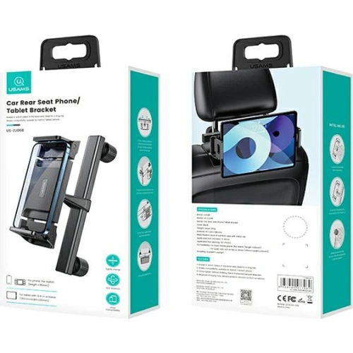 Uchwyt samochodowy USAMS na zagłówek czarny/black ZJ68ZJ01