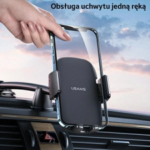 Hurtownia GSM - Držák do auta USAMS na palubní desku černý/black ZJ065ZJ01 - USA770BLK - {ean13} - Hurt