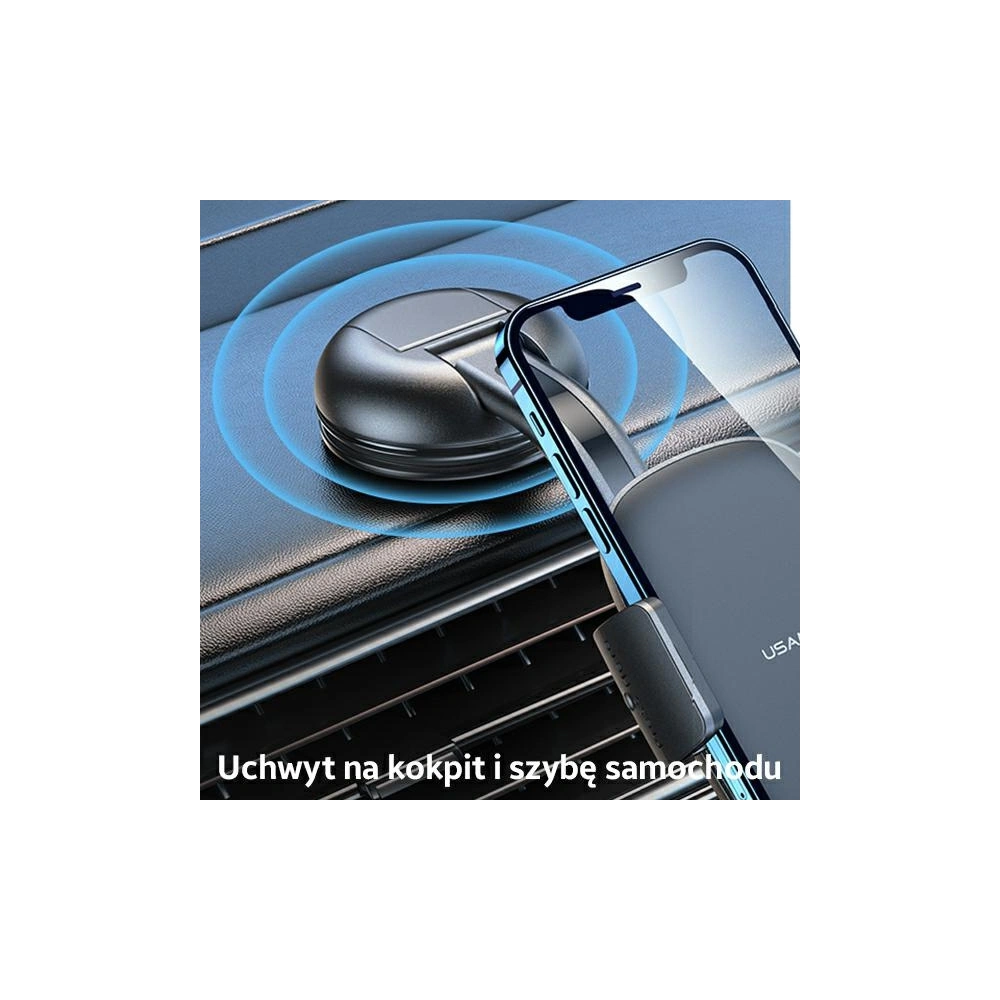 Hurtownia GSM - Uchwyt samochodowy USAMS na kokpit/do szyby czarny/black ZJ063ZJ01 - USA771BLK - {ean13} - Hurt