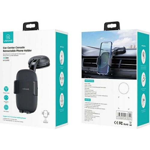 Uchwyt samochodowy USAMS na kokpit/do szyby czarny/black ZJ063ZJ01