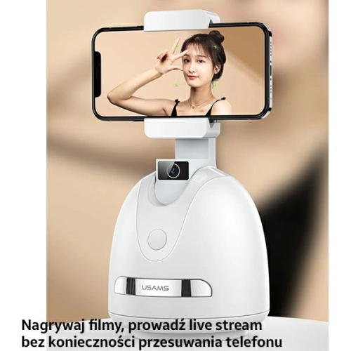 Uchwyt USAMS z funkcją śledzenia twarzy biały/white ZB239GPQ01