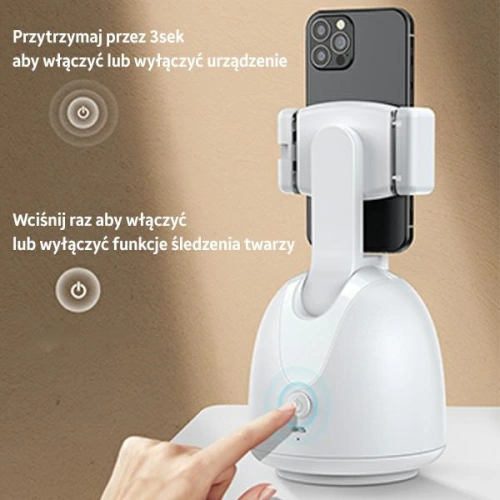 Uchwyt USAMS z funkcją śledzenia twarzy biały/white ZB239GPQ01