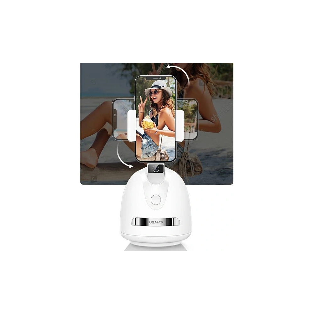 Hurtownia GSM - Uchwyt USAMS z funkcją śledzenia twarzy biały/white ZB239GPQ01 - USA772WHT - {ean13} - Hurt