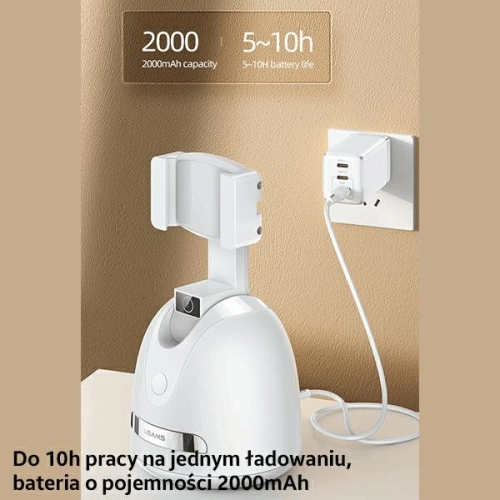 Uchwyt USAMS z funkcją śledzenia twarzy biały/white ZB239GPQ01