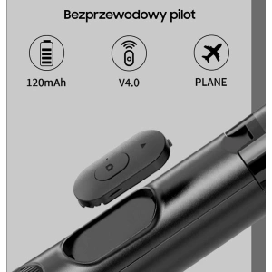 Statyw na telefon USAMS z lampą LED tripod czarny/black ZB241ZJ01