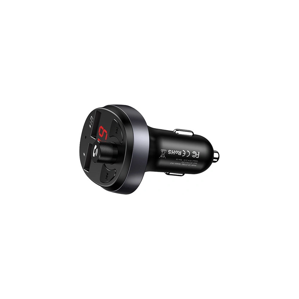 Hurtownia GSM - FM transmitter USAMS C11, hands-free kit, Bluetooth, MP3, 2xUSB 2,1A černý/black CC62GC01 - USA784BLK - {ean13} - Hurt