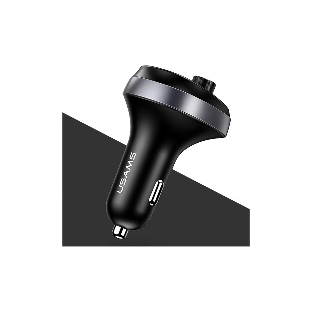 Hurtownia GSM - FM transmitter USAMS C11, hands-free kit, Bluetooth, MP3, 2xUSB 2,1A černý/black CC62GC01 - USA784BLK - {ean13} - Hurt