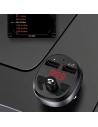 Hurtownia GSM - Transmiter FM USAMS C11, zestaw głośnomówiący, Bluetooth, MP3, 2xUSB 2,1A czarny/black CC62GC01 - USA784BLK - {ean13} - Hurt