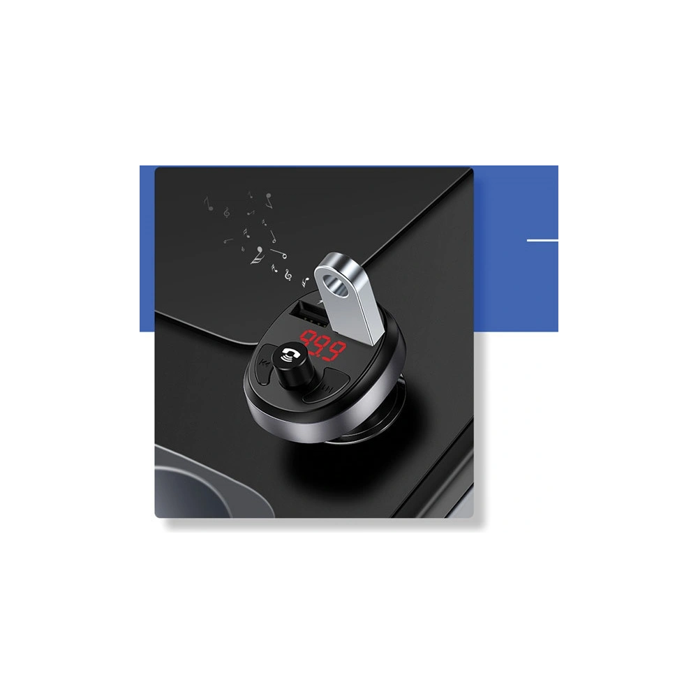 Hurtownia GSM - Transmiter FM USAMS C11, zestaw głośnomówiący, Bluetooth, MP3, 2xUSB 2,1A czarny/black CC62GC01 - USA784BLK - {ean13} - Hurt