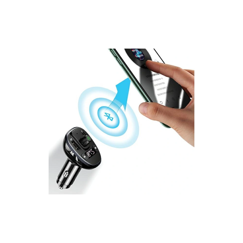 Hurtownia GSM - FM transmitter USAMS C21, hands-free kit, Bluetooth 5.0, MP3, 2xUSB 3,4A černý/black CC115GC01 - USA785BLK - {ean13} - Hurt