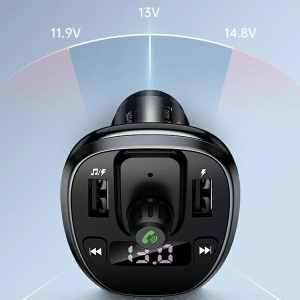 Hurtownia GSM - FM transmitter USAMS C21, hands-free kit, Bluetooth 5.0, MP3, 2xUSB 3,4A černý/black CC115GC01 - USA785BLK - {ean13} - Hurt