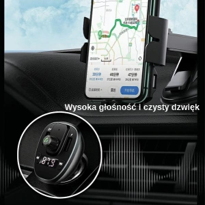 Hurtownia GSM - FM transmitter USAMS C21, hands-free kit, Bluetooth 5.0, MP3, 2xUSB 3,4A černý/black CC115GC01 - USA785BLK - {ean13} - Hurt