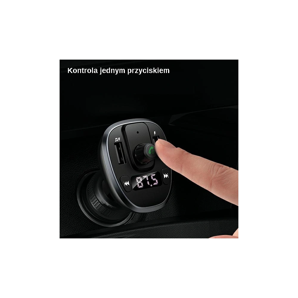 Hurtownia GSM - FM transmitter USAMS C21, hands-free kit, Bluetooth 5.0, MP3, 2xUSB 3,4A černý/black CC115GC01 - USA785BLK - {ean13} - Hurt