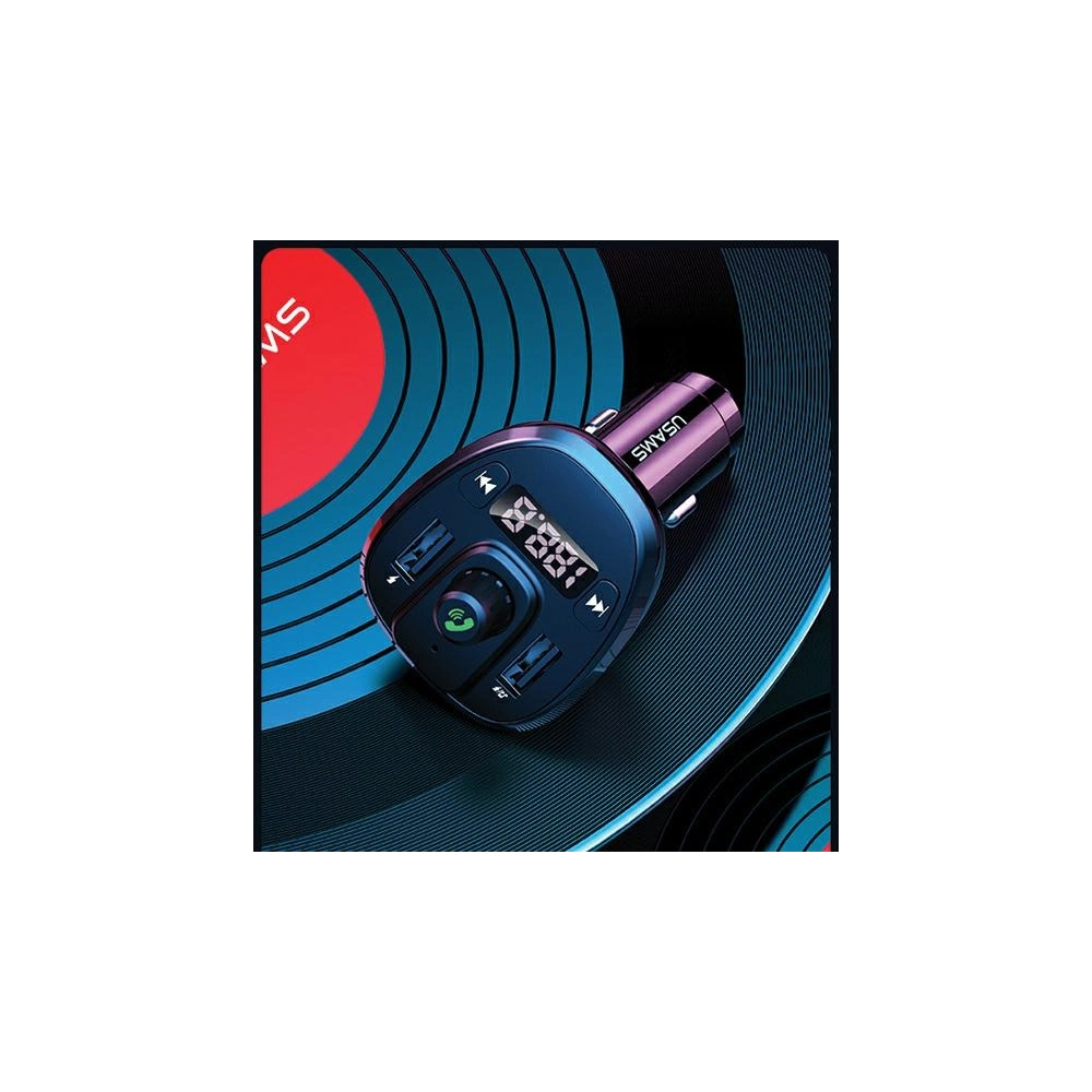 Hurtownia GSM - FM transmitter USAMS C21, hands-free kit, Bluetooth 5.0, MP3, 2xUSB 3,4A černý/black CC115GC01 - USA785BLK - {ean13} - Hurt