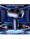 Hurtownia GSM - FM transmitter USAMS C25 50W, hands-free kit, Bluetooth, MP3, 2xUSB / USB-C černý/black CC143TC01 - USA786BLK - {ean13} - Hurt