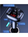 Hurtownia GSM - FM transmitter USAMS C25 50W, hands-free kit, Bluetooth, MP3, 2xUSB / USB-C černý/black CC143TC01 - USA786BLK - {ean13} - Hurt