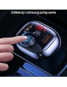 Hurtownia GSM - Transmiter FM USAMS C25 50W, zestaw głośnomówiący, Bluetooth, MP3, 2xUSB / USB-C czarny/black CC143TC01 - USA786BLK - {ean13} - Hurt
