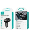 Hurtownia GSM - Transmiter FM USAMS C25 50W, zestaw głośnomówiący, Bluetooth, MP3, 2xUSB / USB-C czarny/black CC143TC01 - USA786BLK - {ean13} - Hurt