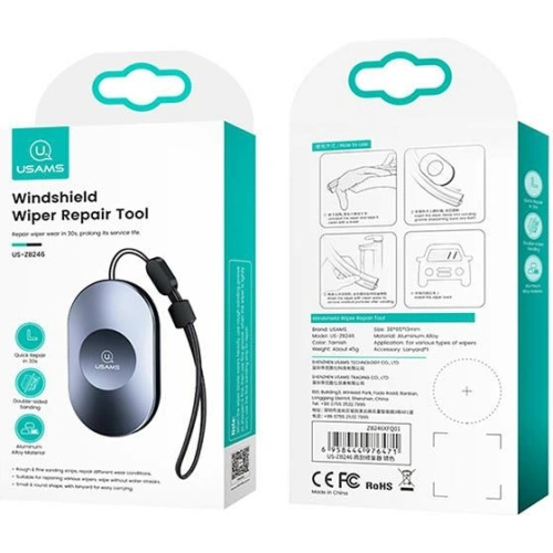 Zestaw naprawczy wycieraczek samochodowych USAMS Windshield Wiper Repair Tool szary/grey ZB246XFQ01